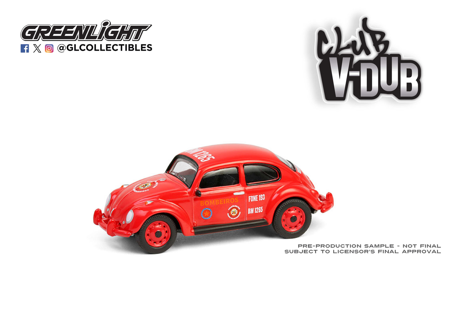 GreenLight - Volkswagen Beetle Clássico - Corpo de Bombeiros da Polícia Militar