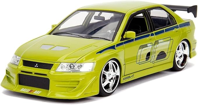 Jada Toys - Rápido y Furioso - Mitsubishi Lancer Evolution VII Verde 1:32 (Brian)