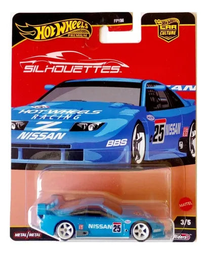Hot Wheels Premium - Silhouettes - Nissan 300ZX (Azul Claro)