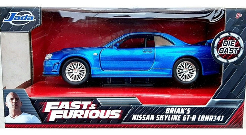 Jada Toys - Rápidos y Furiosos - Brian’s Nissan Skyline GT-R R34 1:32