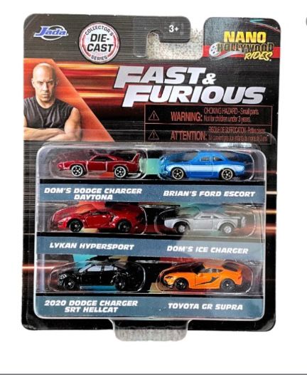 Jada Nano Fast & Furious – Pack 6 Autos (Set B)