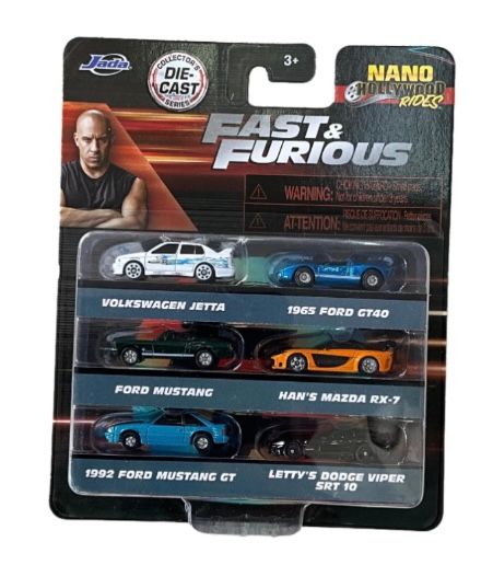 Jada Nano Fast & Furious – Pack 6 Autos (Set A)