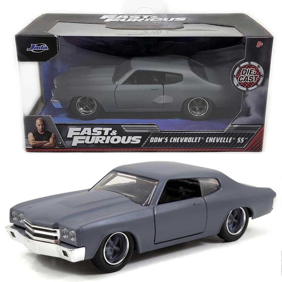 Jada Toys - Rápidos y Furiosos - Dom’s Chevy Chevelle SS (Gris) 1:24
