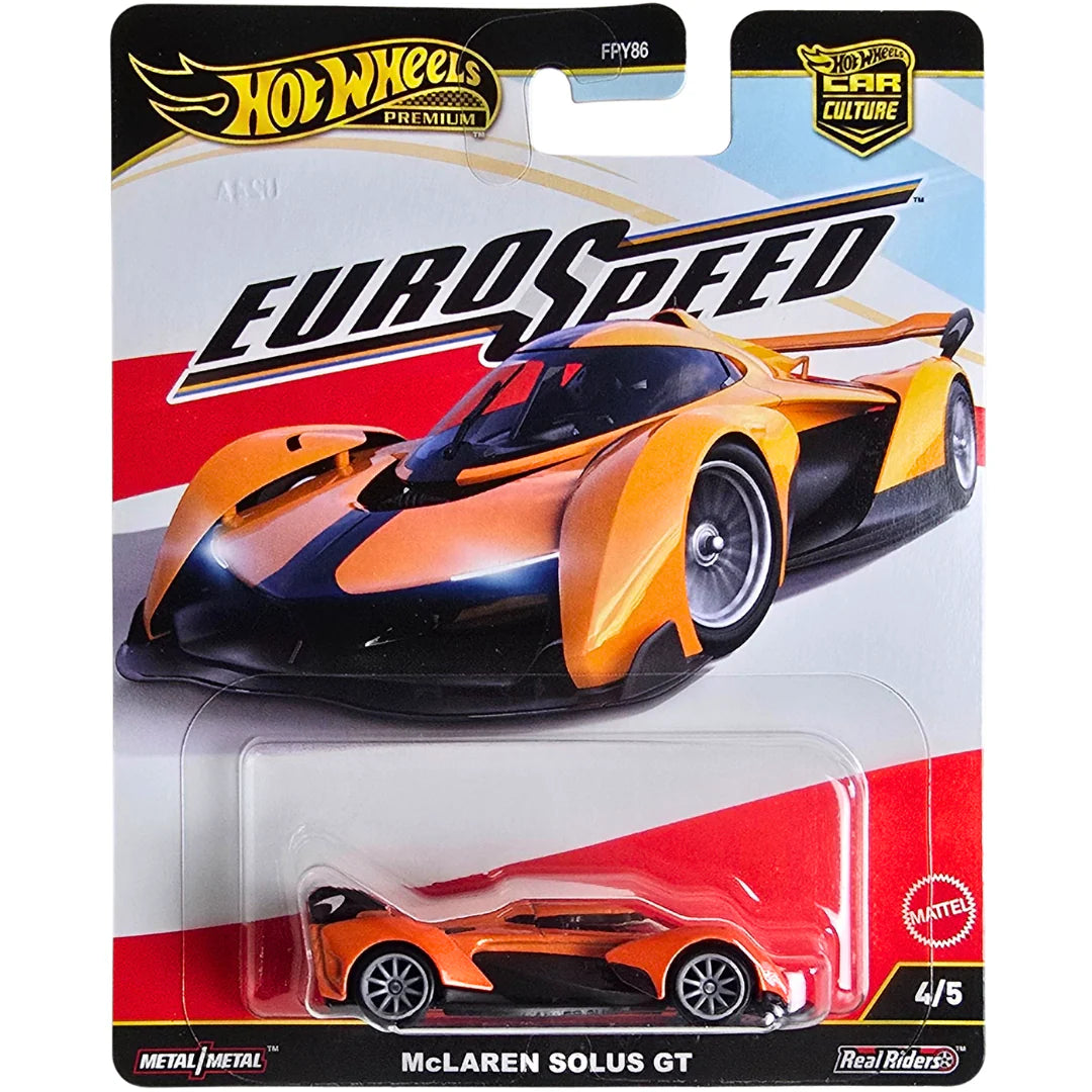 Hot Wheels Premium Euro Speed – McLaren Solus GT (Naranja)
