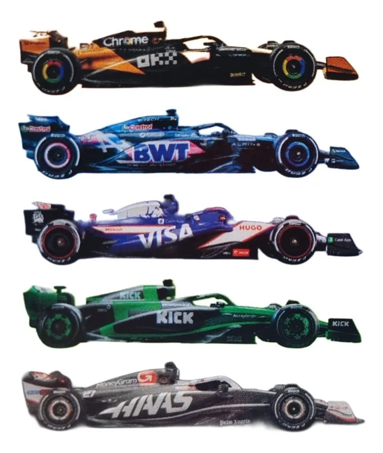 Hot Wheels Pack 5 Pzs. Formula 1 F1 2024 – Negro/Azul