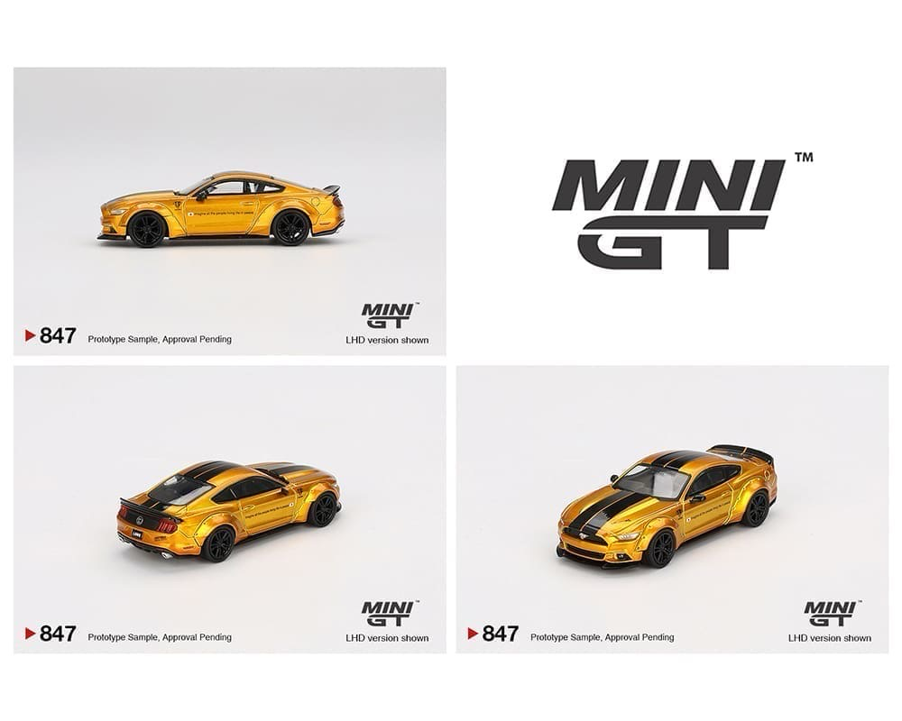 Mini GT - Ford Mustang Liberty Walk (Gold)