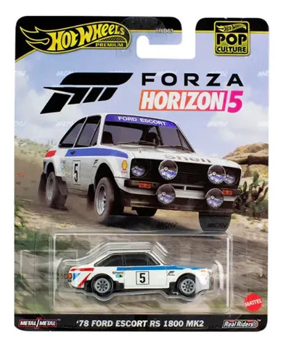 Hot Wheels Premium - Forza Horizon 5 - Ford Escort RS1800 (Blanco)
