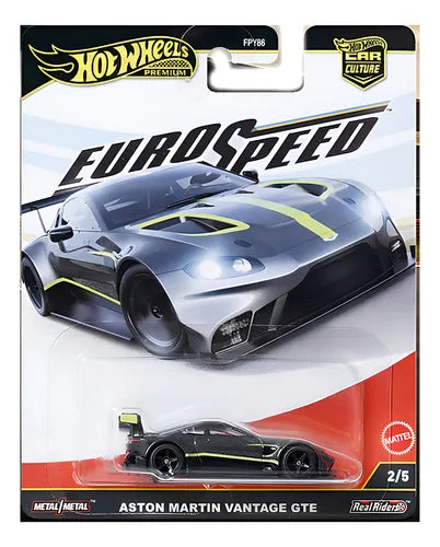 Hot Wheels Premium Euro Speed – Aston Martin Vantage GTE (Gris Oscuro)