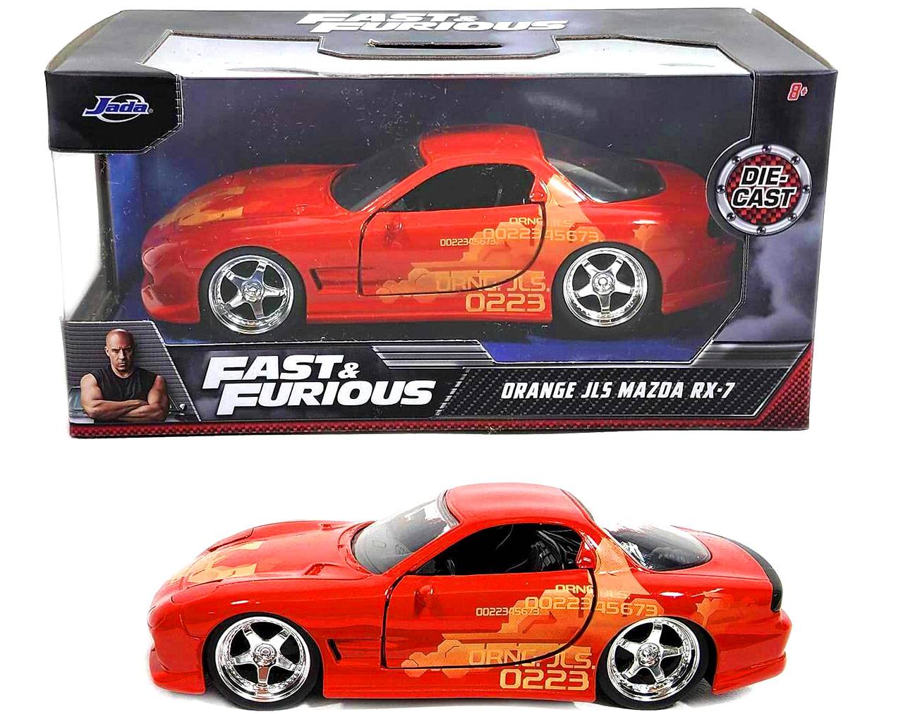 Jada Toys - Rápidos y Furiosos - Mazda RX-7 (Naranja) 1:32