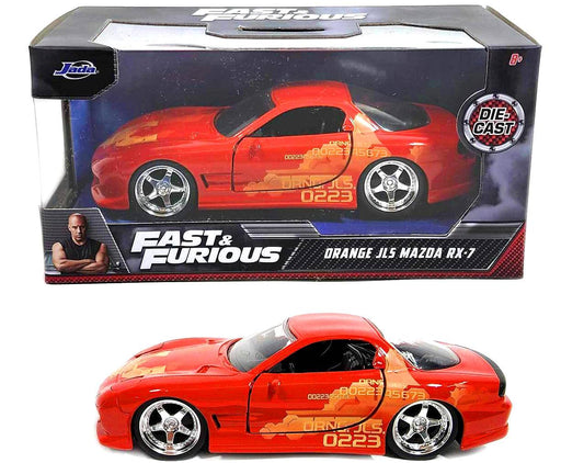 Jada Toys - Rápidos y Furiosos - Mazda RX-7 (Naranja) 1:32