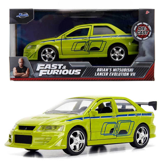 Jada Toys - Rápido y Furioso - Mitsubishi Lancer Evolution VII Verde 1:32 (Brian)