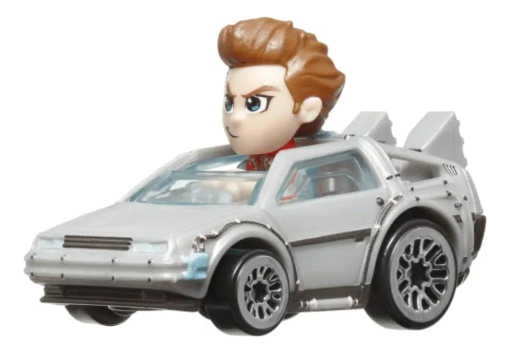 Hot Wheels Racerverse – Volver al Futuro Marty McFly + Traje Radioactivo 2 en 1