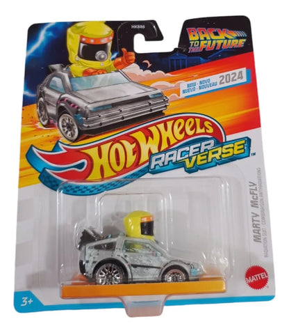 Hot Wheels Racerverse – Volver al Futuro Marty McFly + Traje Radioactivo 2 en 1