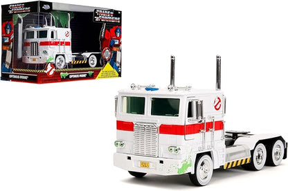 Jada Toys - Transformers x Ghostbusters - Optimus Prime G1 Ecto-1  1:32